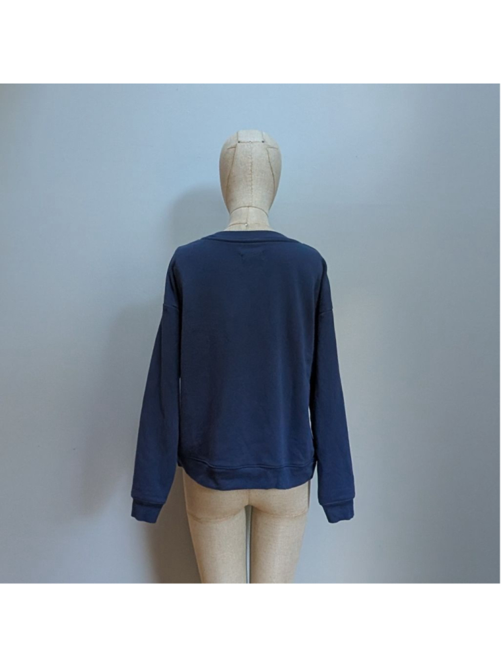 Maeve Navy Grey Pink Chevron Sweatshirt - Small - Picture 3 of 8